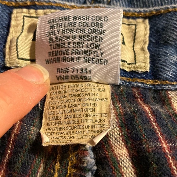 EUC LL Bean Double Jeans, Relaxed Fit, Cotton, Flannel Lined, Sz 42x34, Denim​ - Picture 3 of 15